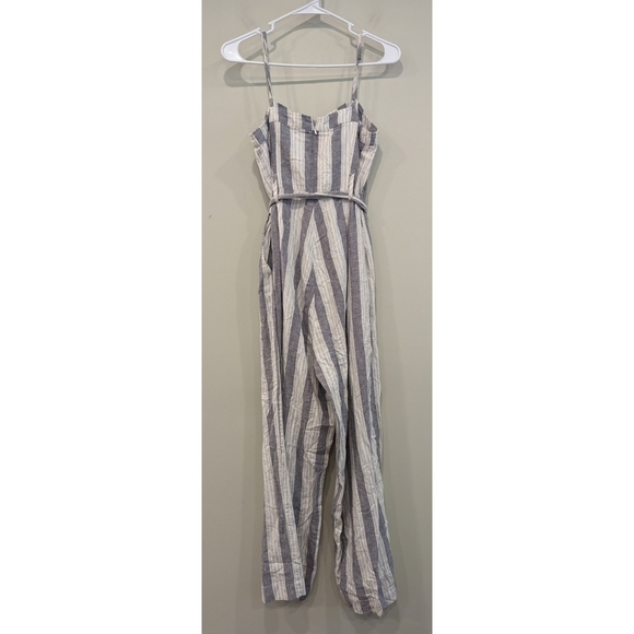 Rails Harper Linen Blend Jumpsuit in Laguna Stripe in Size Medium - Picture 5 of 9